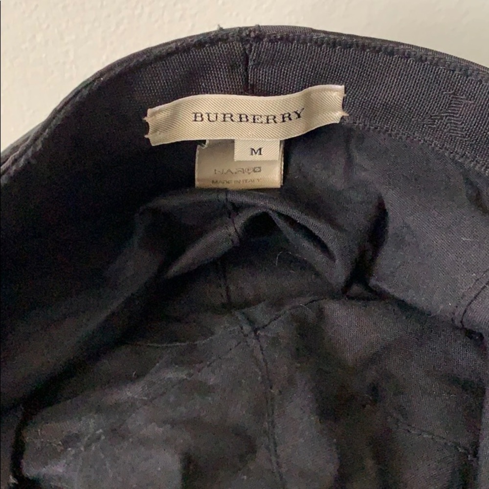 Black Burberry Newsboy Hat - Picture 2 of 2